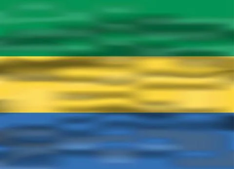 Realistic flag gabon 스톡 일러스트