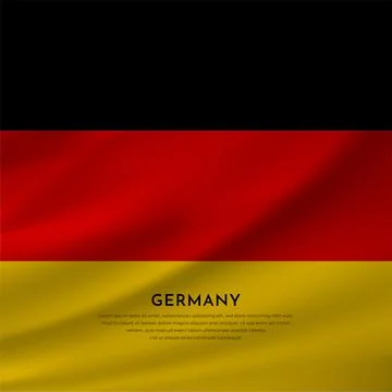 Realistic flag of Germany Vector illustration. Germany independence day Stock Illustration