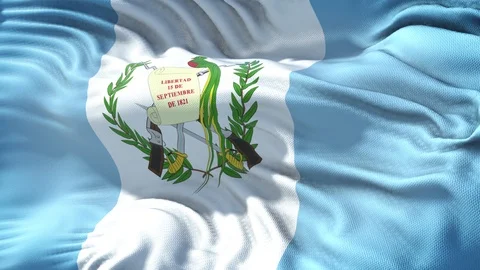 Realistic Flag of Guatemala Loop Stock Footage 99287747