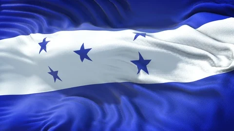 Realistic Flag of Honduras Loop Stock Footage 99289774