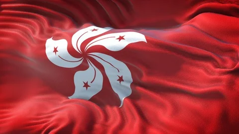 Realistic Flag of Hong Kong Loop Видео 99289979