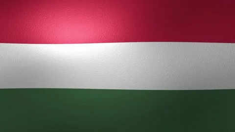 Realistic flag of Hungary waving in the wind in a seamless loop Stock Footage 346327365