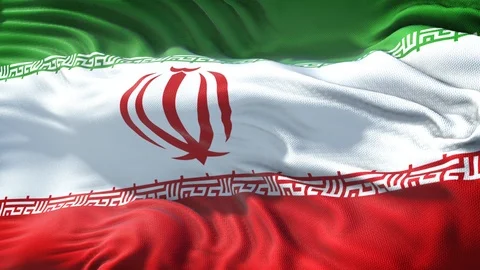 Realistic Flag of Iran Loop Stock Footage 99932965