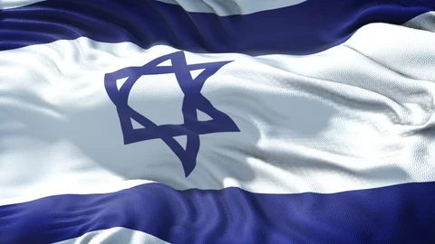 Realistic Flag of Israel Loop Stock Footage 99933850