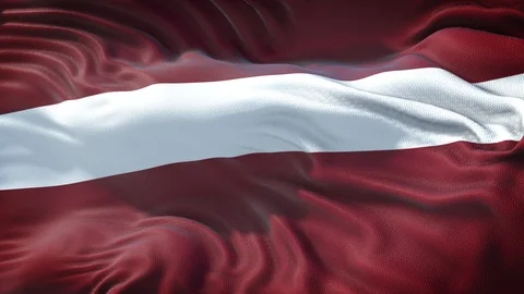 Realistic Flag of Latvia Loop Stock Footage 99950963