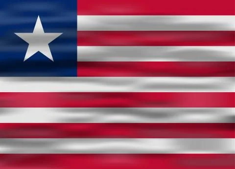 Realistic flag liberia Stock-Illustration