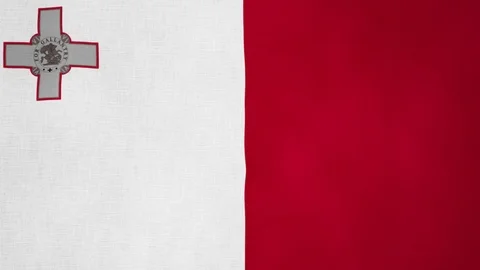 Realistic Flag of Malta Seamless Looping - 3D Animation Stock Footage 121057432