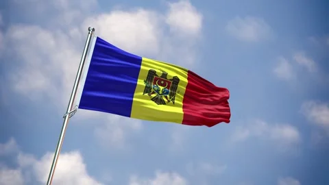 Realistic Flag MOLDOVA Stock Footage 343595942