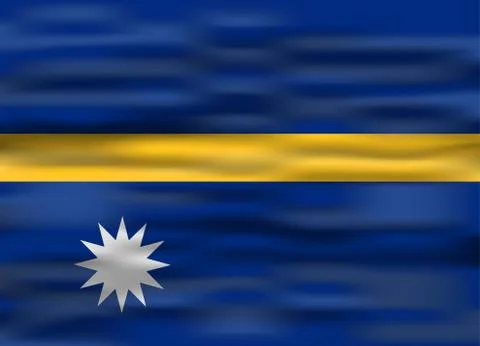 Realistic flag nauru Stock Illustration