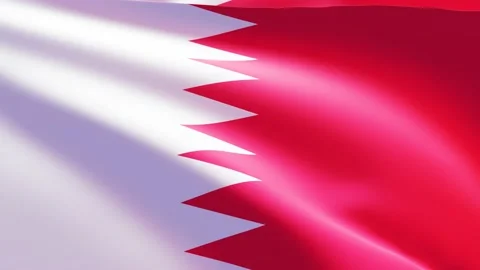 Realistic Flag of Qatar Waving In The Wind with Highly Detailed Fabric Textur Stock Footage 186902280