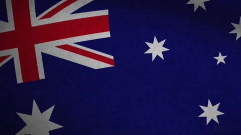 Realistic Flag Seamless Loop - Australia Stock Footage 145683439