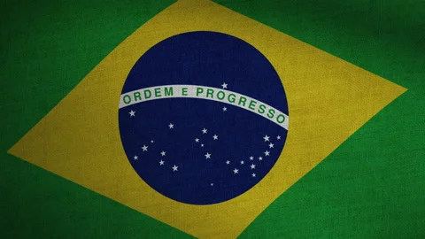 Realistic Flag Seamless Loop - Brazil Stock Footage 145683581