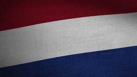 Realistic Flag Seamless Loop - Netherlands Stock Footage