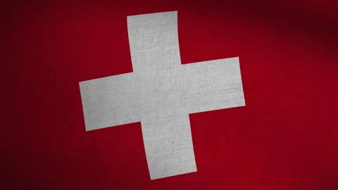 Realistic Flag Seamless Loop - Switzerland Stock Footage 145852206