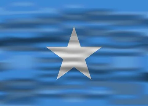 Realistic flag somalia イラスト素材