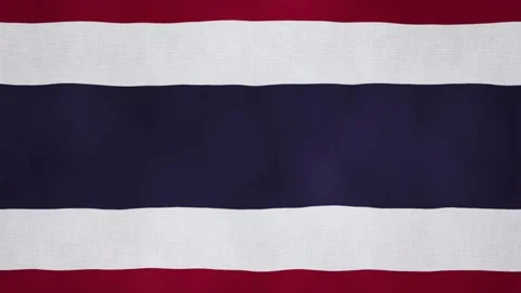 Realistic Flag of Thailand - 3D Render Animation Stock Footage 126359880