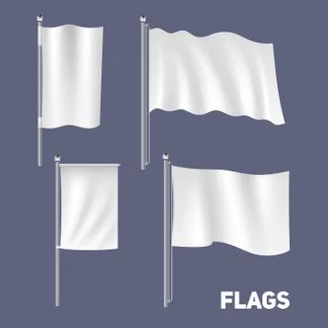 Realistic Flags Set Stock Illustration