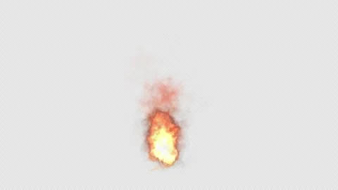 Realistic Flame with Alpha Channel Transparent Overlay Stock Footage 331561656
