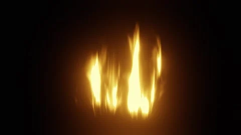 Realistic Flame Animation on Black Background. Flames Rising. Heat and Energy. 4 Stock Footage 312821396
