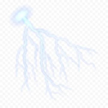 Realistic flickering lightning effect Ilustración de archivo