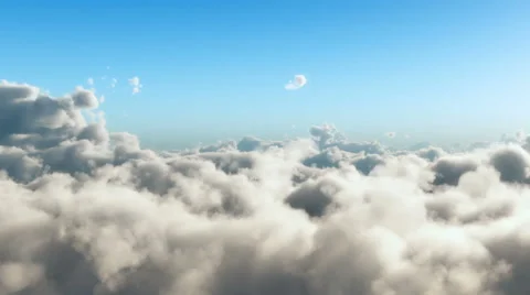 Realistic flight through the clouds Stock Footage 46825830