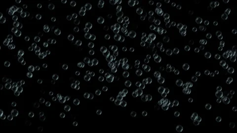 Realistic Floating Bubbles Overlay Ready on Black Background Stock Footage 333787059