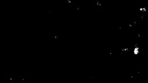 Realistic floating dust particle effect on black background for dynamic overlays Stock Footage 307577630