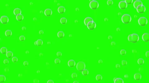 Realistic Floating Soap Bubbles on Green Screen Background Видео 327315738