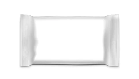 Realistic Flow Pack. Front View Isolated On White Stock-Illustration