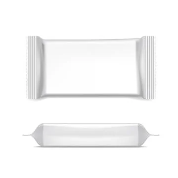Realistic Flow Pack From Top And From Side Ilustração Stock