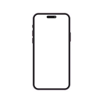 Realistic front view smartphone mockup Stock Illustration