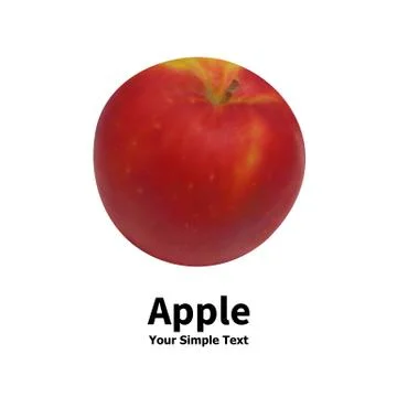 Realistic fruit apple Stock Illustration