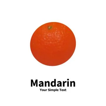 Realistic fruit tangerine Stock Illustration