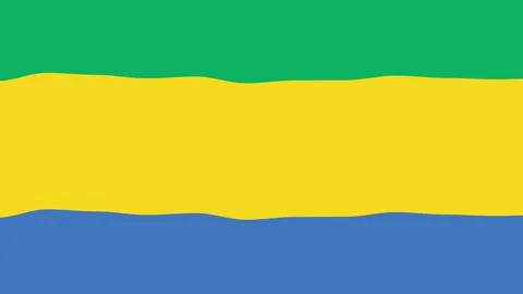Realistic Gabon waving flag. Stock Footage 202603941