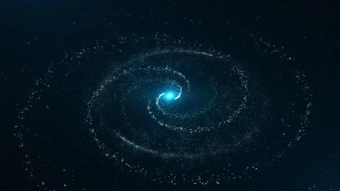 Realistic Galaxy Rotate Background Video stock 247578903