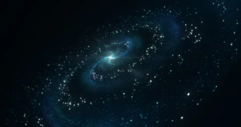 Realistic Galaxy Rotate Background Video stock 247579119
