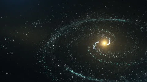 Realistic Galaxy Rotate Background Video stock 247579530