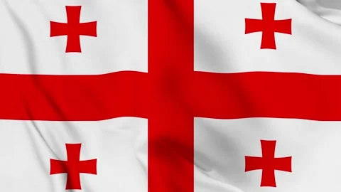 Realistic Georgia waving flag. Stock Footage 202602771