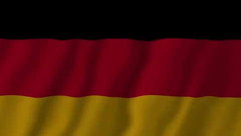 Realistic German Flag Waving in the Wind Stock Footage 311227167