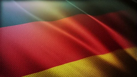 Realistic Germany flag waving in the wind. National flag of Germany Stock Footage 142225338