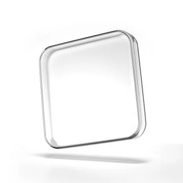 Realistic glass frame Illustrazione stock