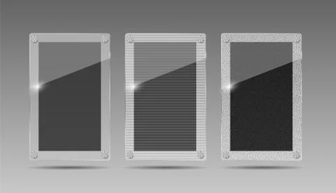 Realistic Glass Frames.  Illustration Illustrazione stock