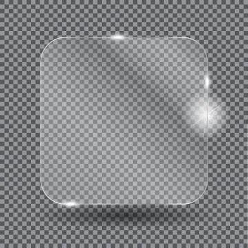 Realistic glass frames. Vector illustration Stock Illustration