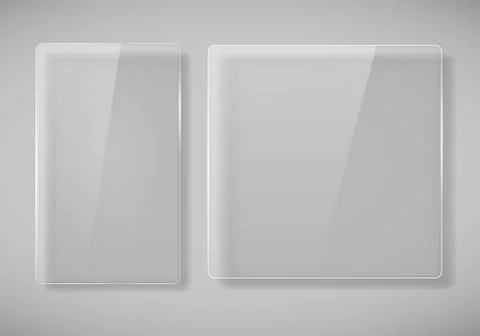 Realistic Glass Frames. Vector Illustration Stock Illustration