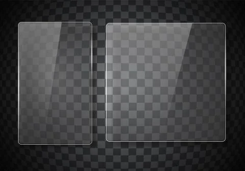 Realistic Glass Frames. Vector Illustration Stock Illustration