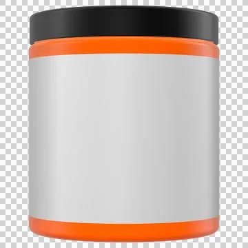 Realistic Glass Jar 3D Rendering Mockup Template Stock Illustration