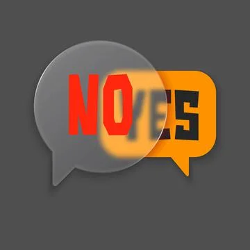Realistic glass speech bubble. Stock Illustration