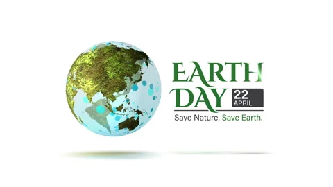 Realistic globe concept with save nature, save earth. Stock Footage 241744161