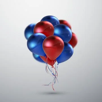 Realistic glossy balloons Stock Illustration