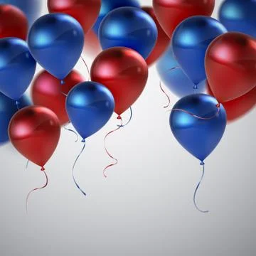 Realistic glossy balloons Stock Illustration